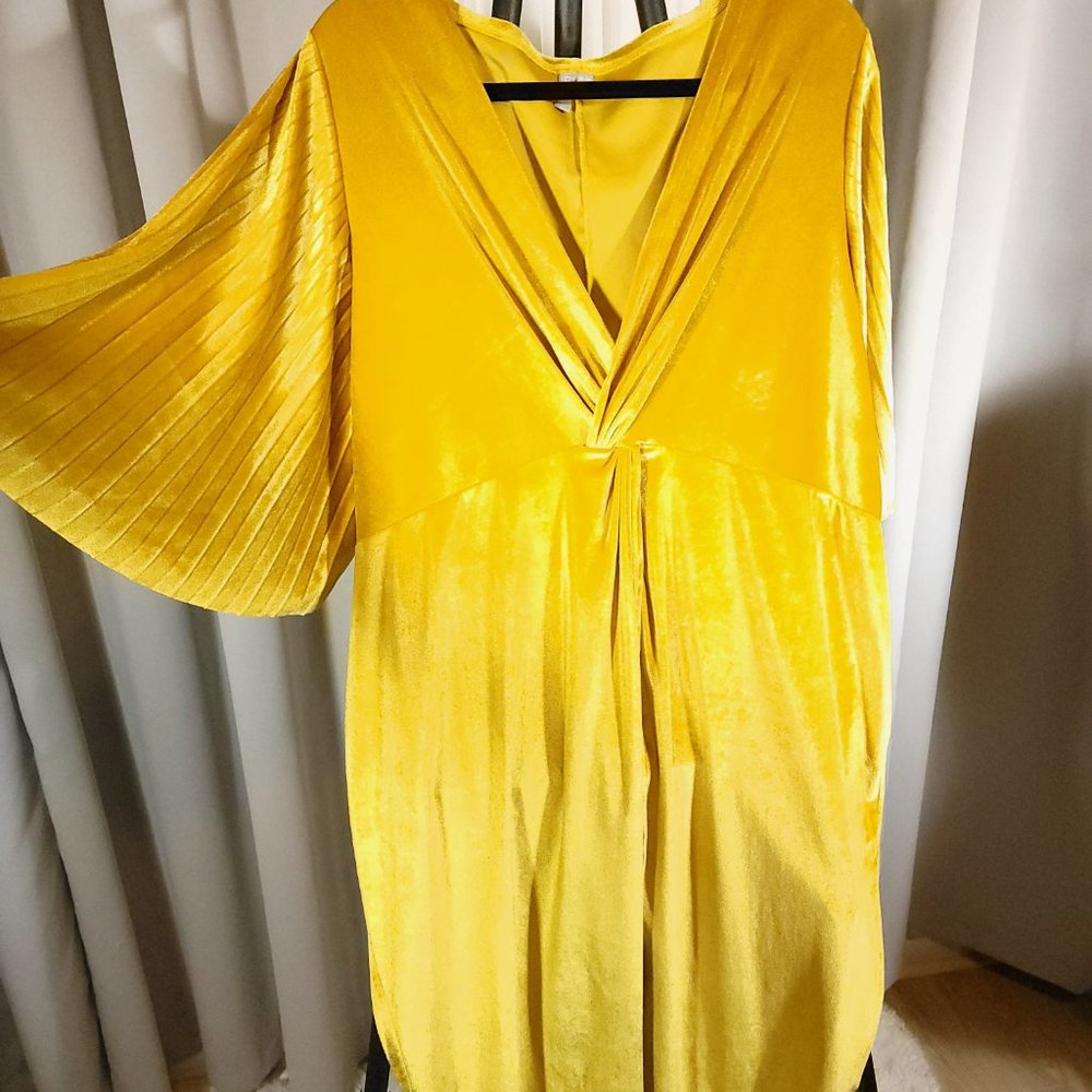 ASOS Mustard (Gold/Yellow) Mini Dress Size 20
